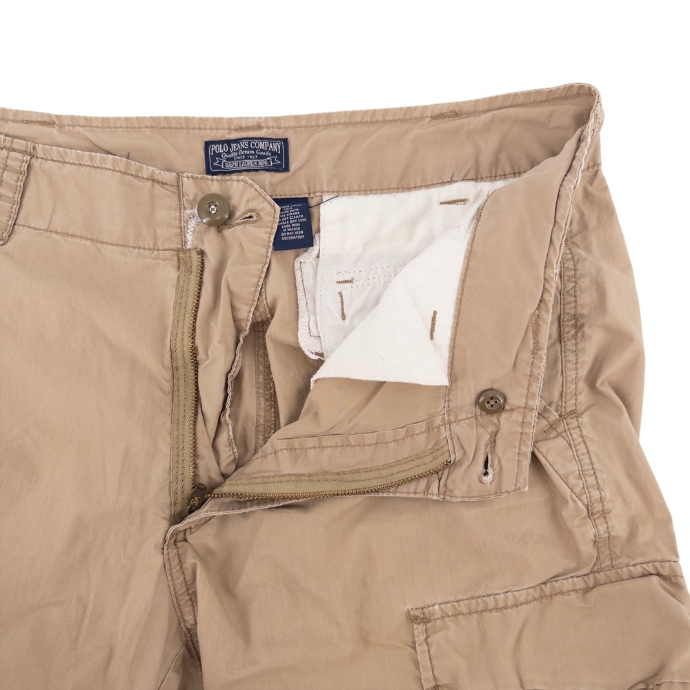 Vintage Ralph Lauren Polo Jeans Co Cargo Pants Men's 34x28 Lightweight Y2K Tan - Picture 8 of 12